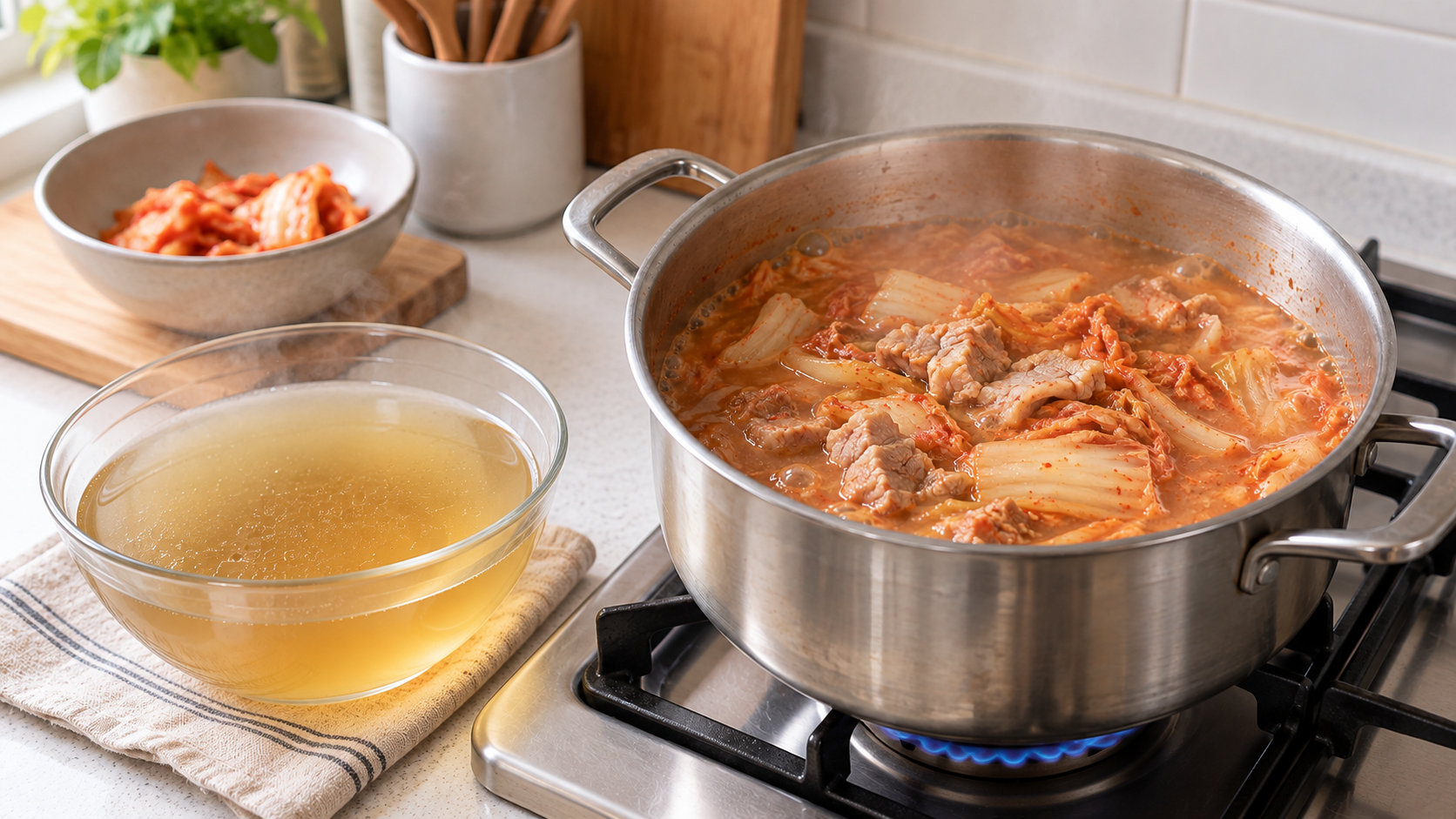 김치찌개 맹물 말고 '이 물'로 끓이면 국물이 달라집니다